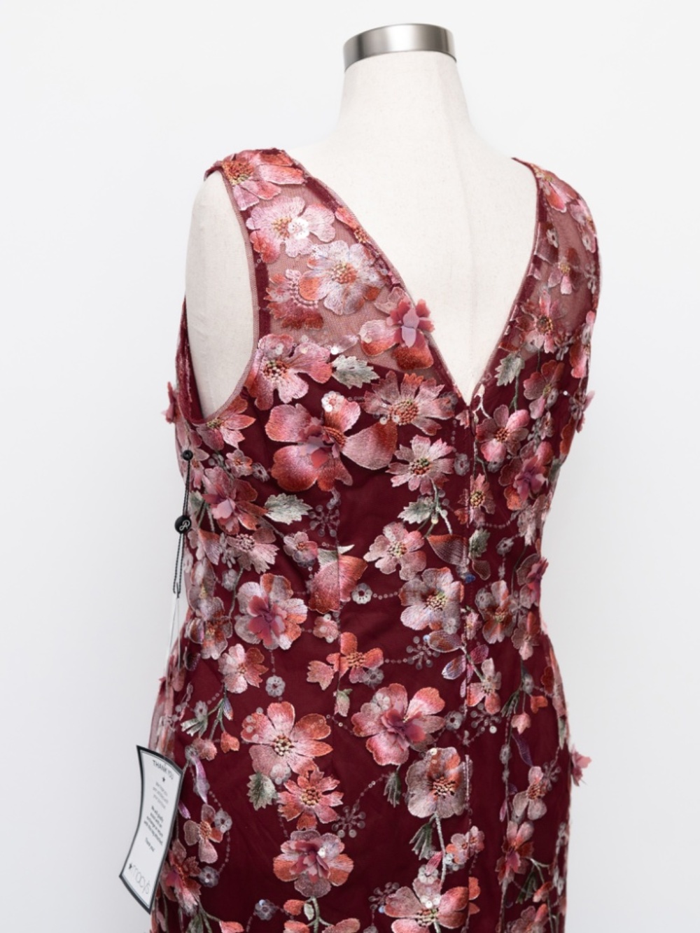 Adrianna Papell - Embroidered Floral Midi Dress - Picture 10 of 11